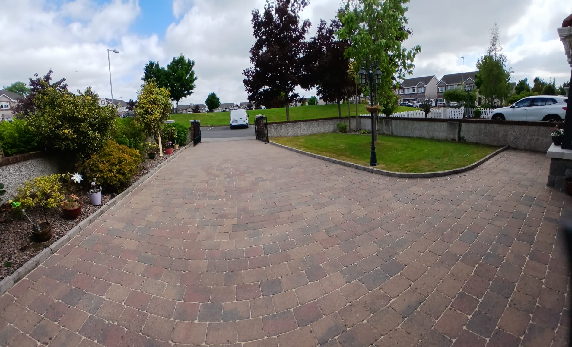 Restored and bright driveway after deep clean