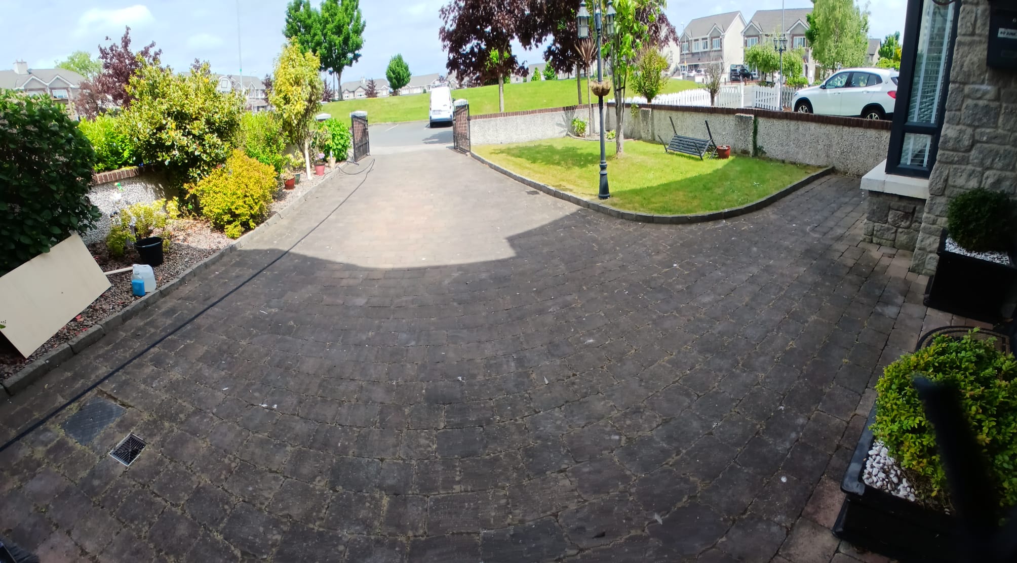 Large driveway section before treatment
